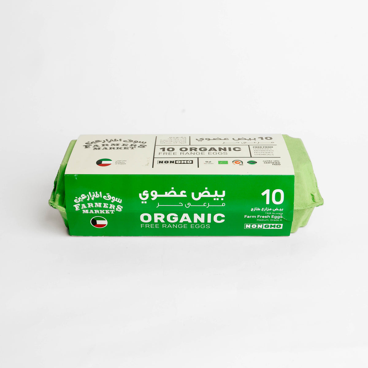 بيض عضوي من دجاج حرّ، 10 قطع - سوق المزارعين