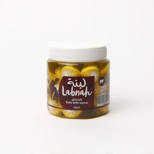 لبنة مدعبلة بخليط السماق محفوظة بالزيت ٦٠٠ جم