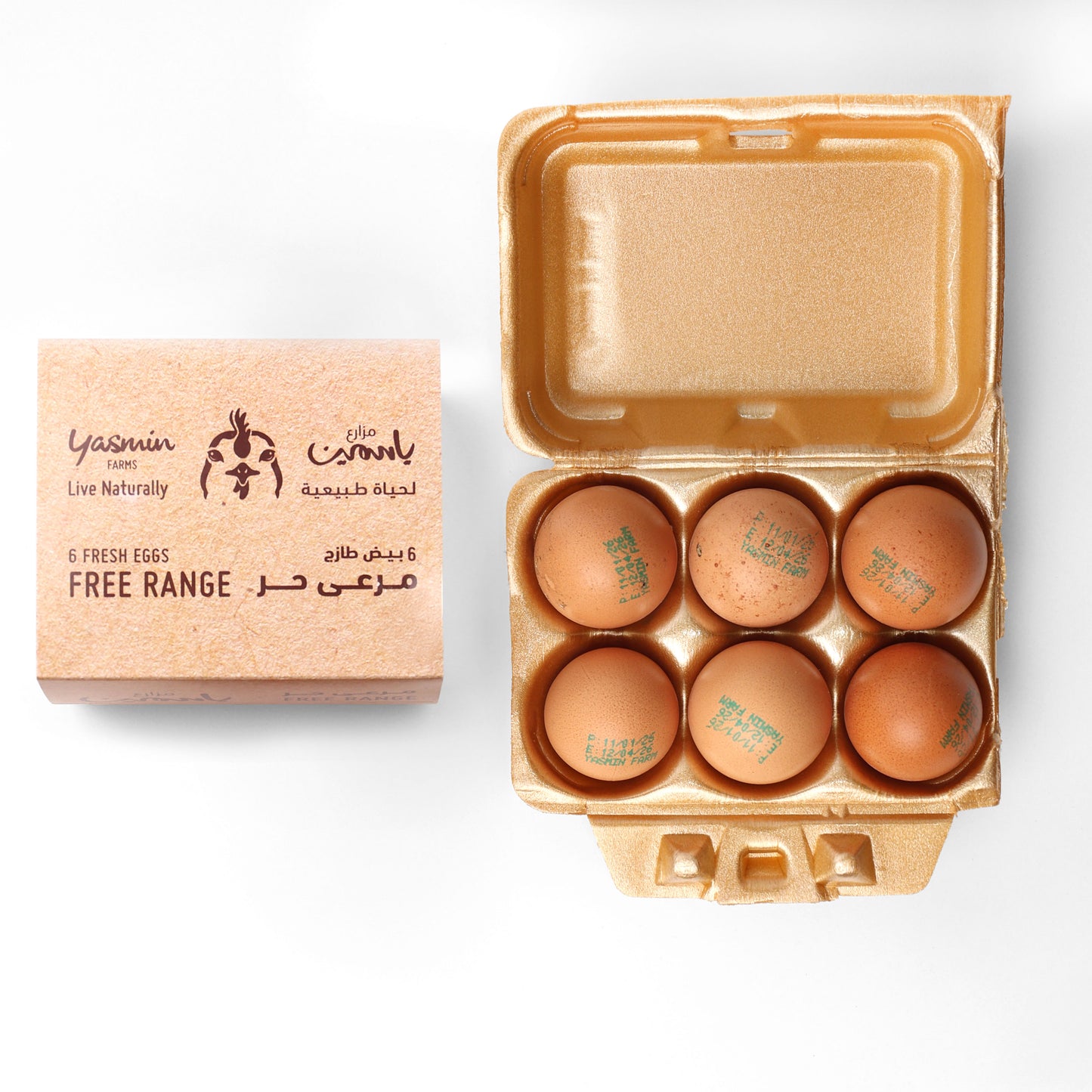 بيض بني  ٦ حبات - مزارع ياسمين
